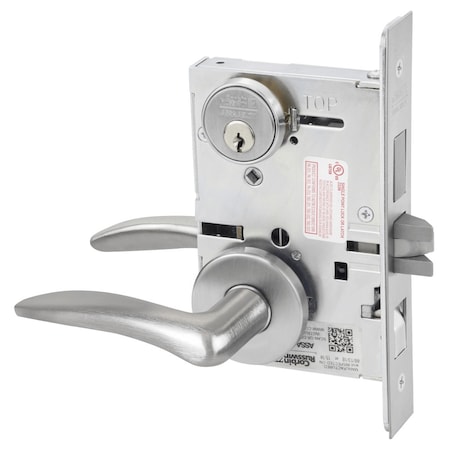 Corbin Russwin Entrance or Apartment Mortise Lock, DS Lever, A Rose, Satin Chrome ML2048 DSA 626 LH